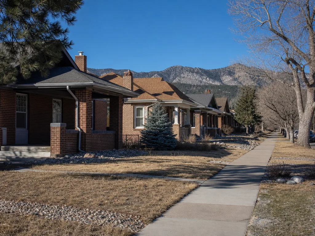 Colorado residential street in the Denver service area