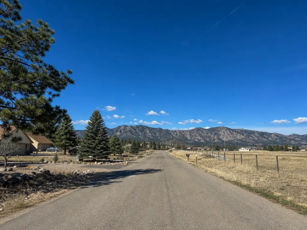 Colorado residential street in the Denver service area